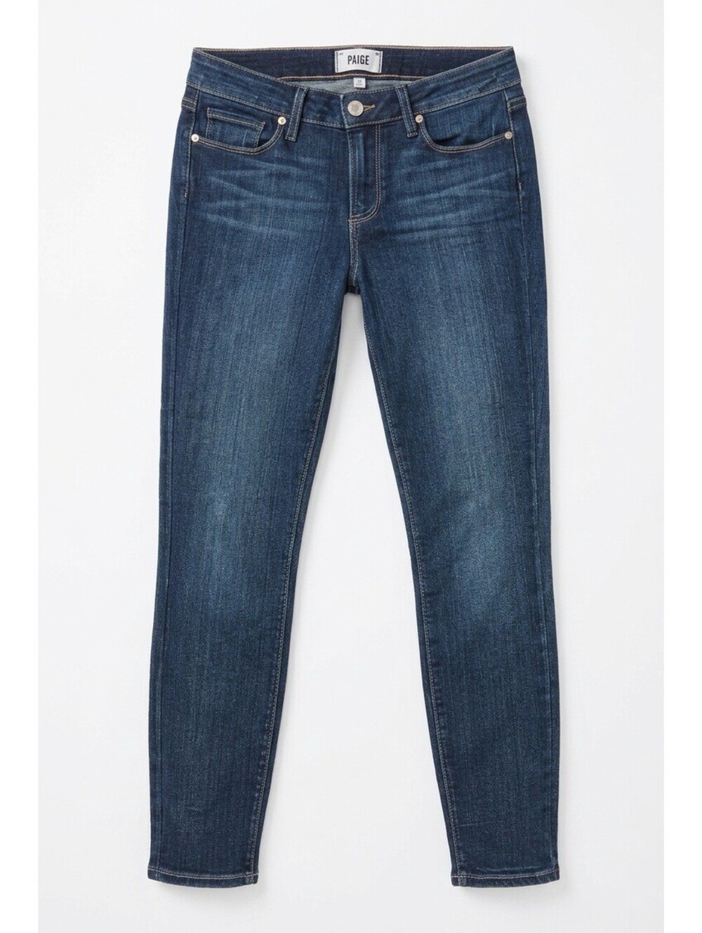 Paige Verdugo Crop Skinny Jeans Dark Indigo Wash Size 29 Ankle Stretch Denim